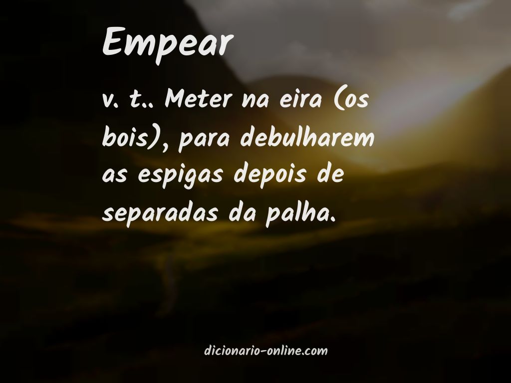 Significado de empear