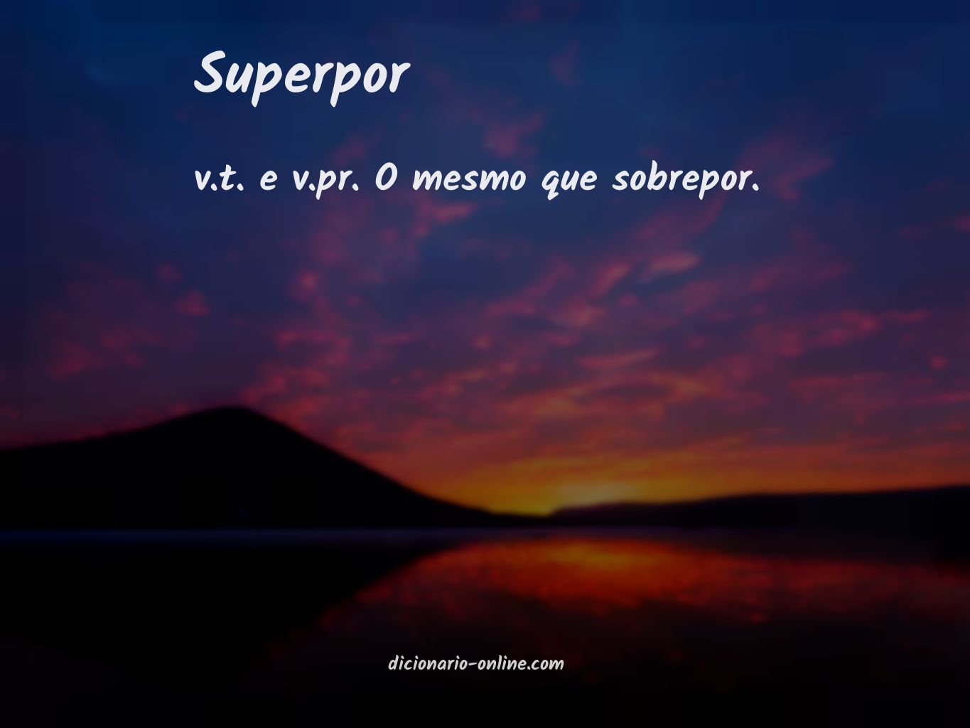 Significado de superpor