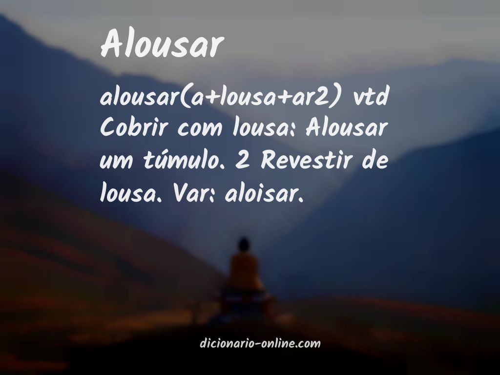 Significado de alousar