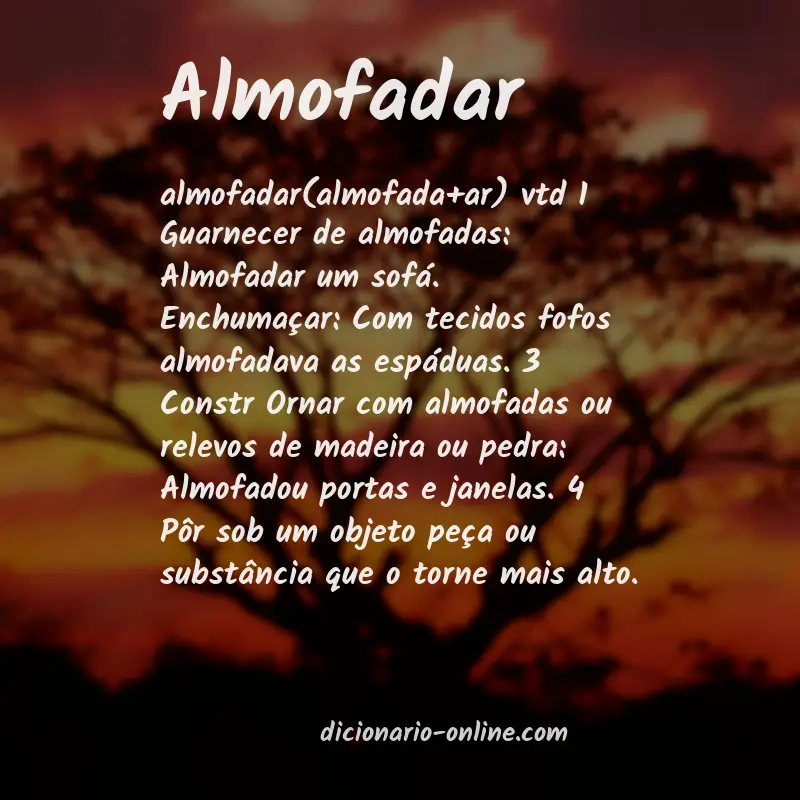 Significado de almofadar