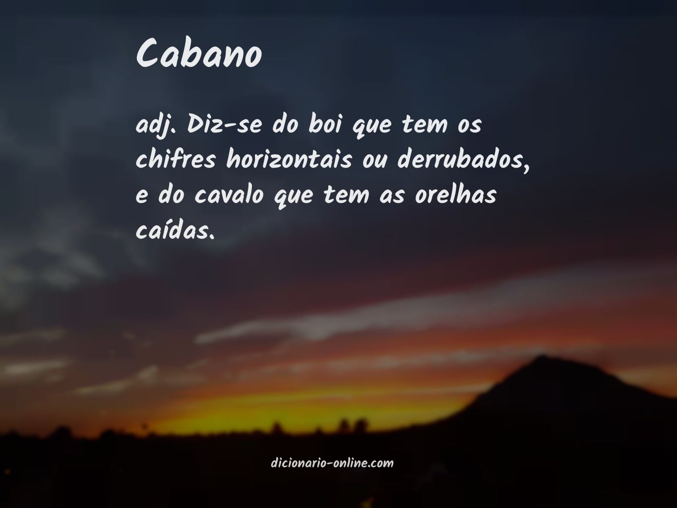 Significado de cabano