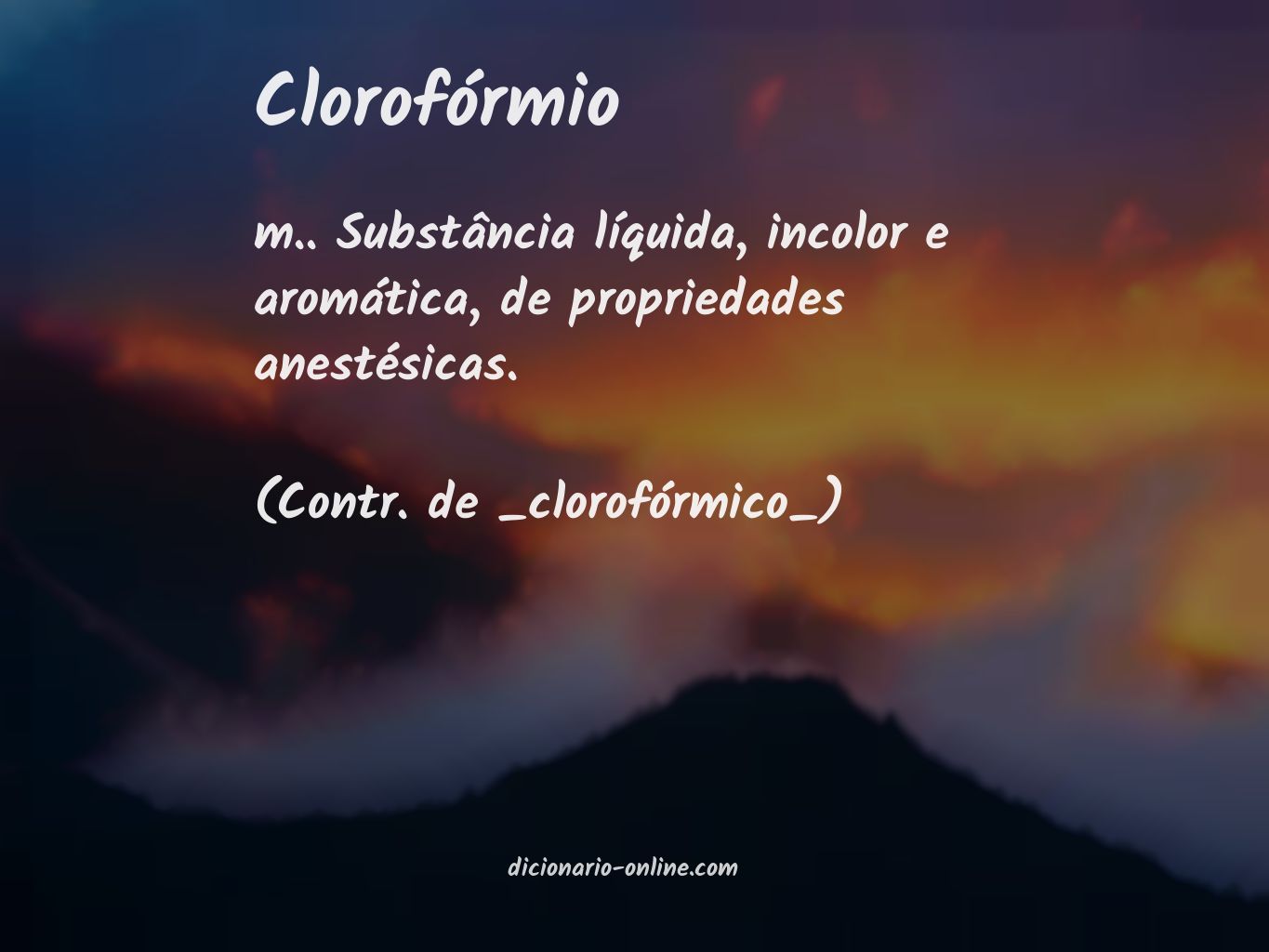 Significado de clorofórmio