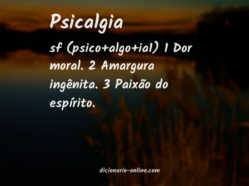 Significado de psicalgia