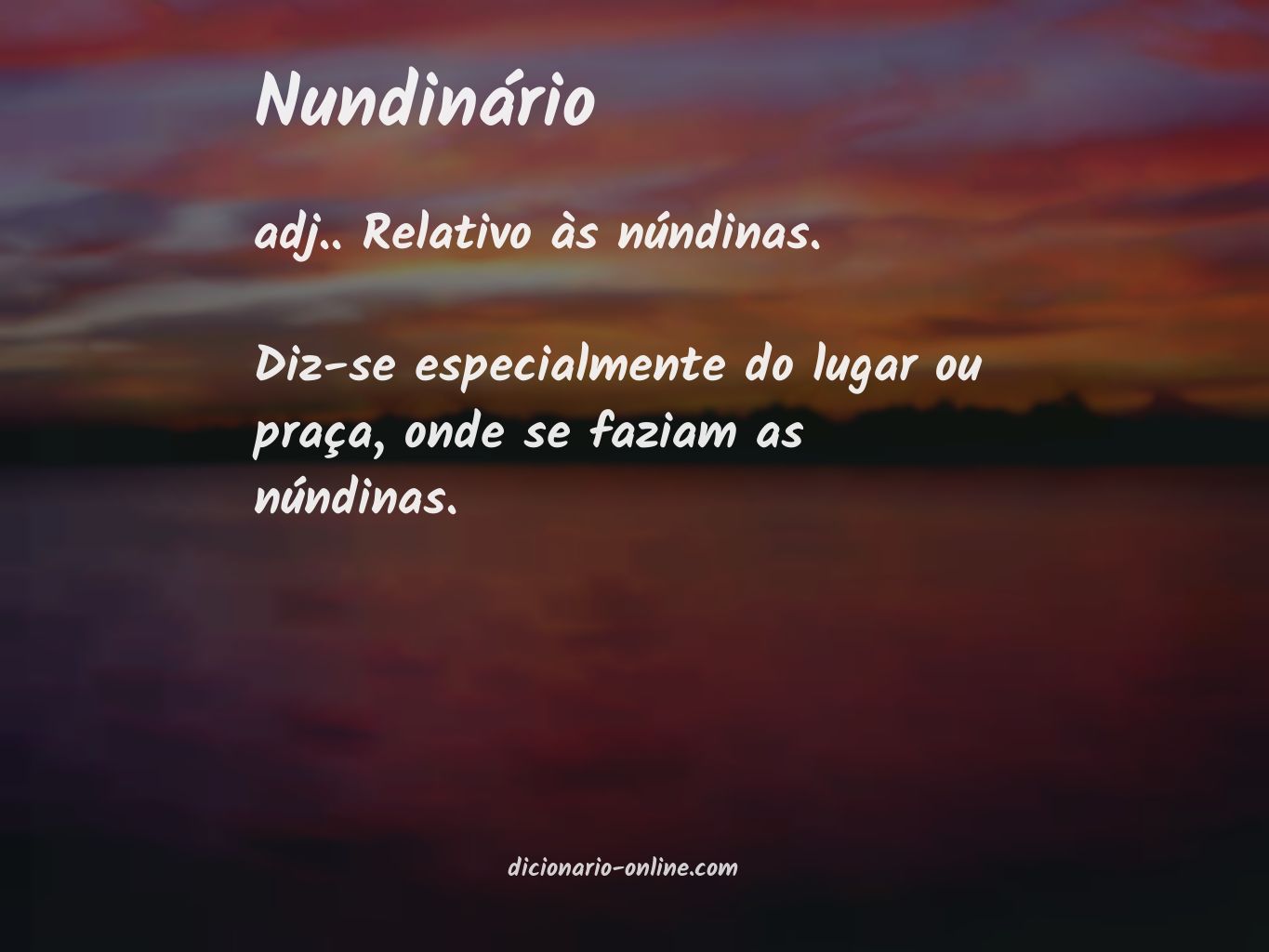 Significado de nundinário