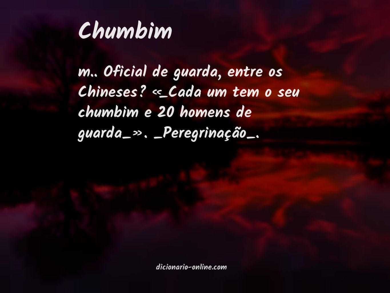 Significado de chumbim