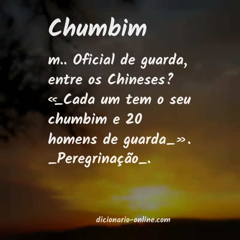 Significado de chumbim