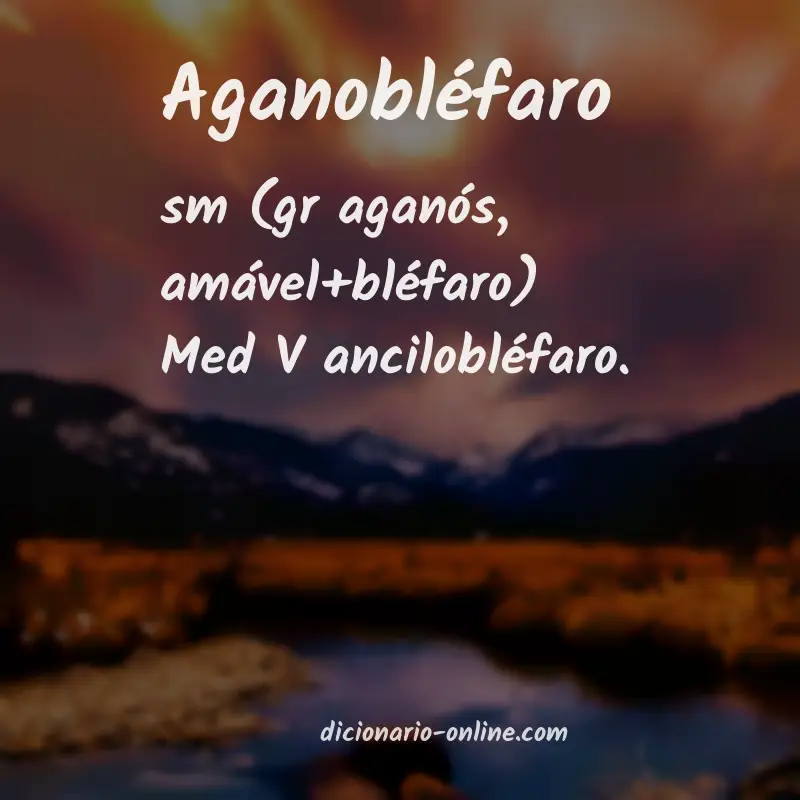 Significado de aganobléfaro