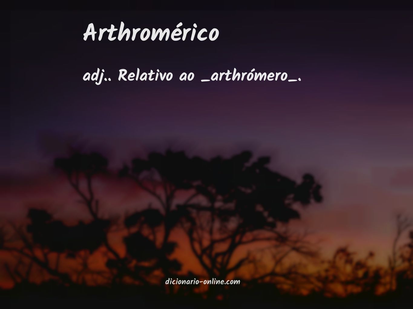 Significado de arthromérico