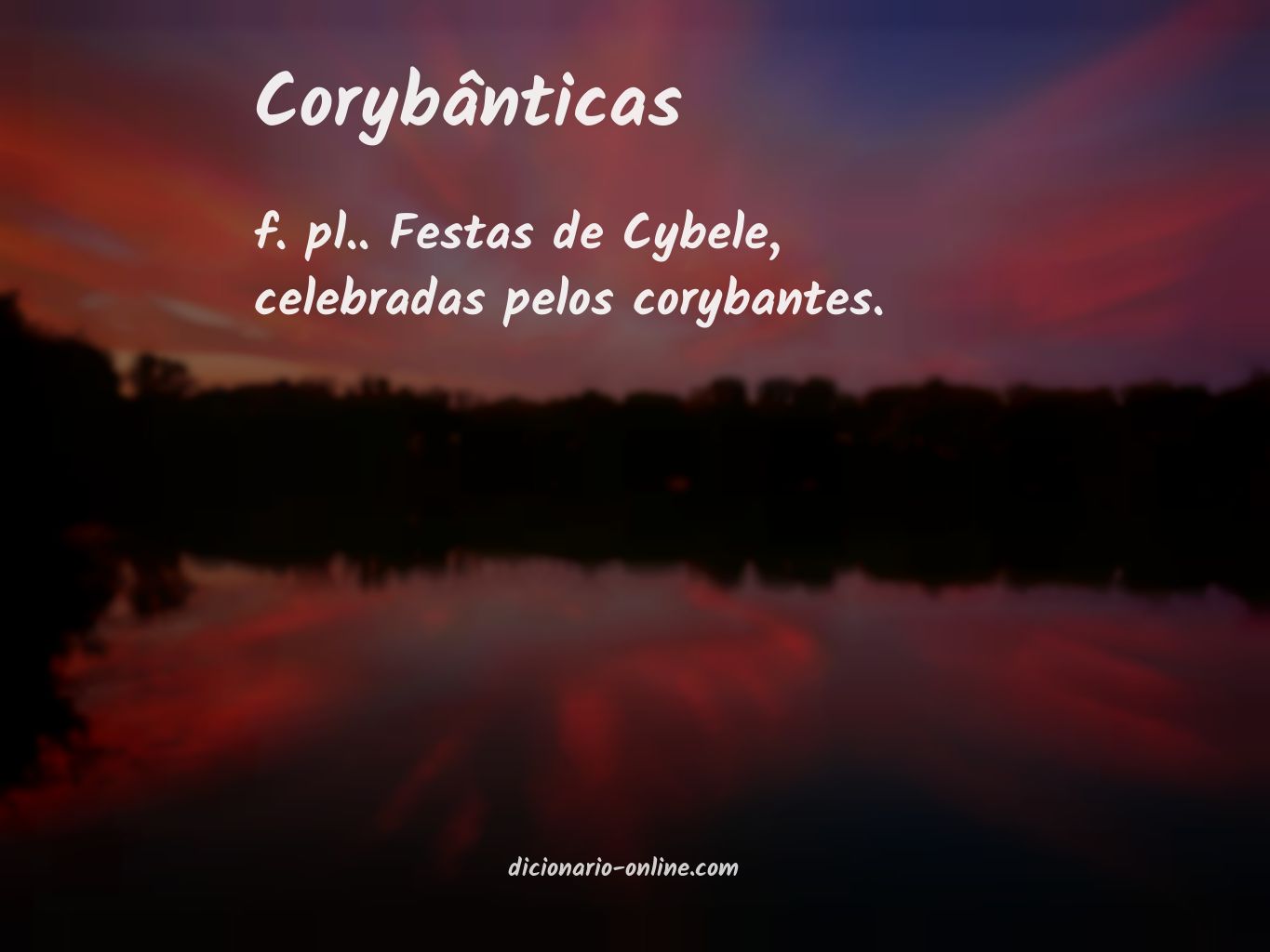 Significado de corybânticas