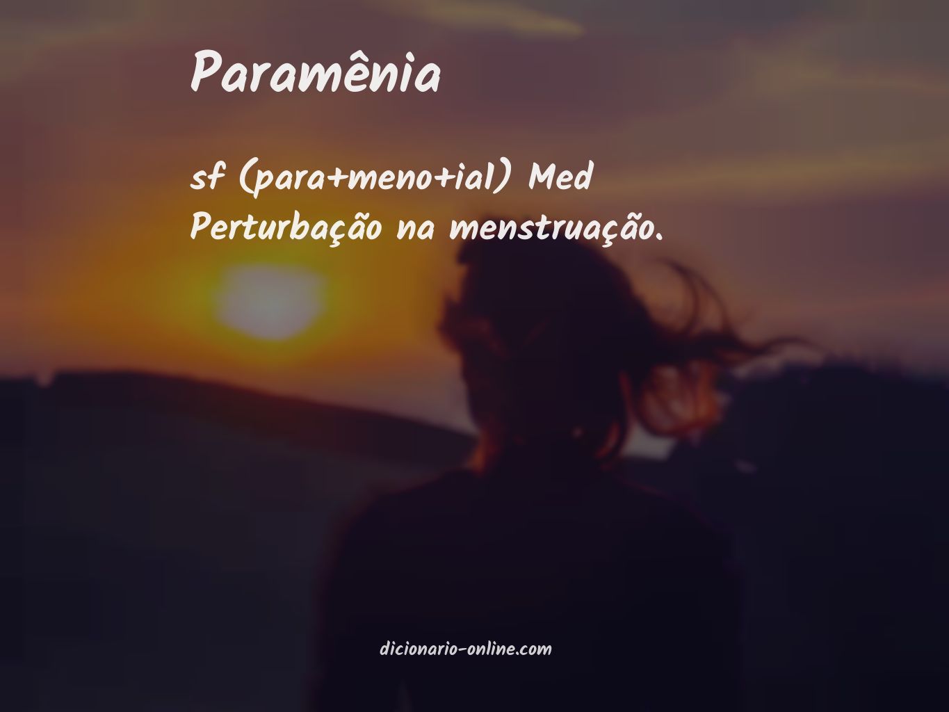 Significado de paramênia