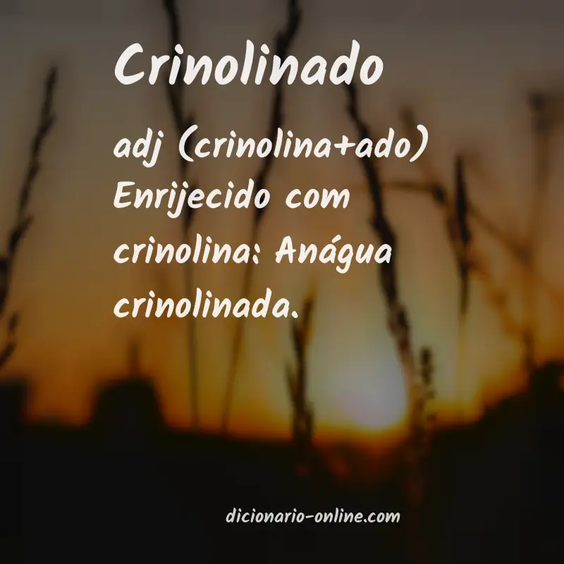 Significado de crinolinado