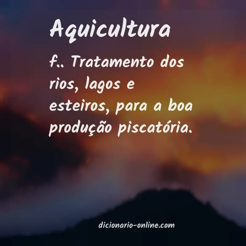 Significado de aquicultura