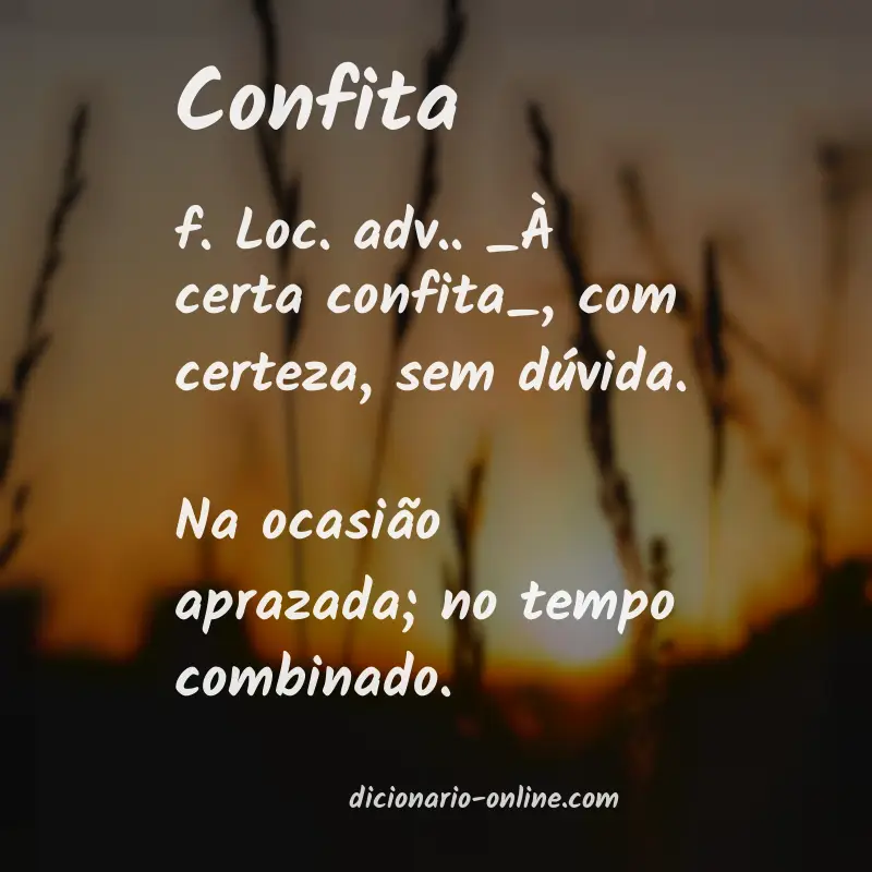 Significado de confita