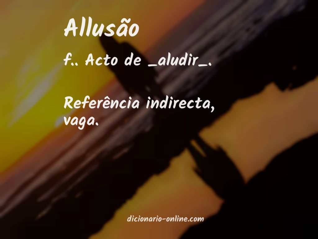 Significado de allusão