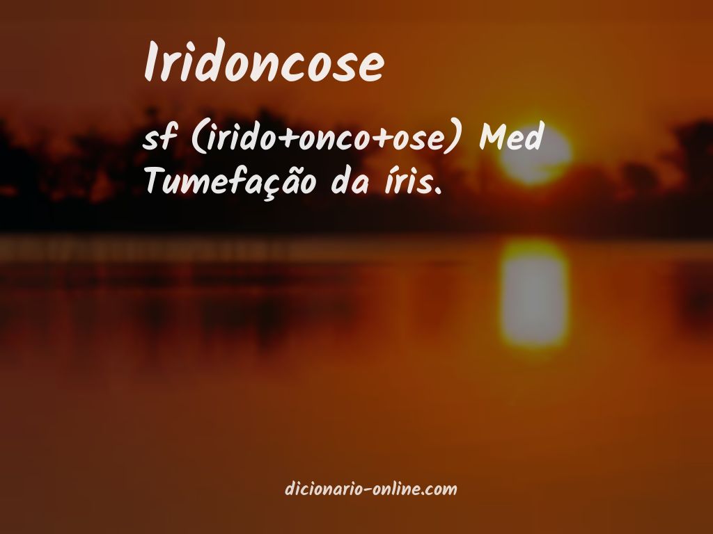 Significado de iridoncose