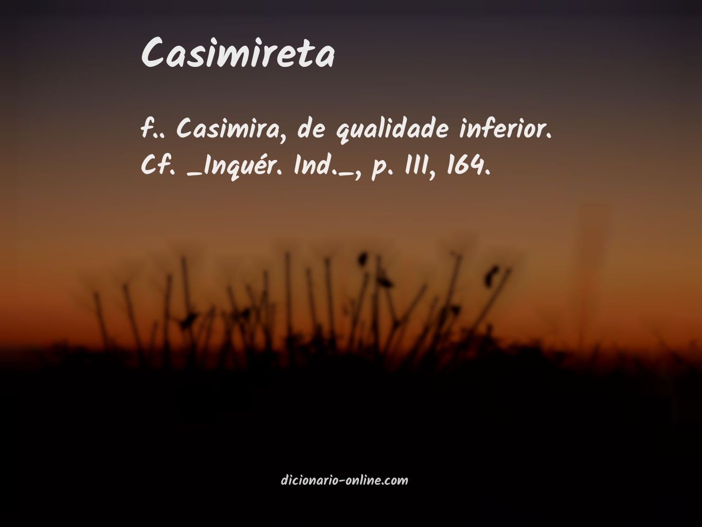 Significado de casimireta