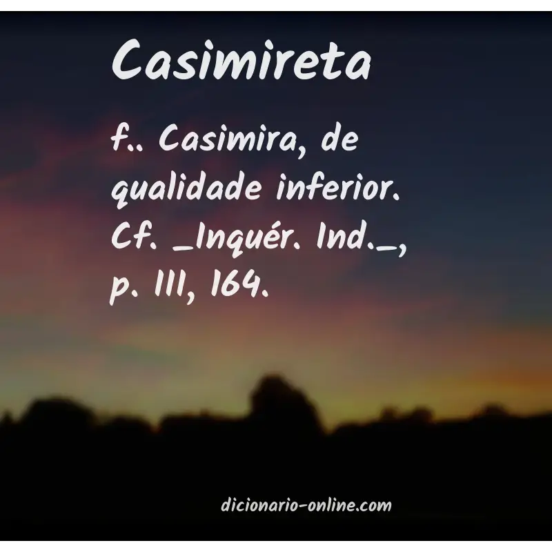 Significado de casimireta