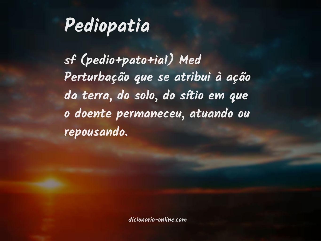 Significado de pediopatia