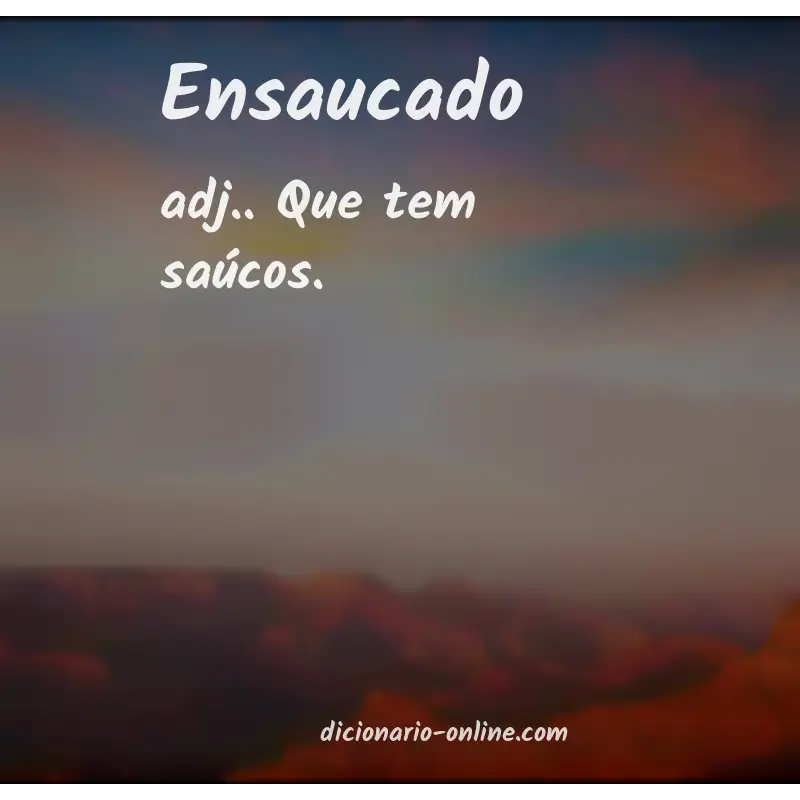Significado de ensaucado