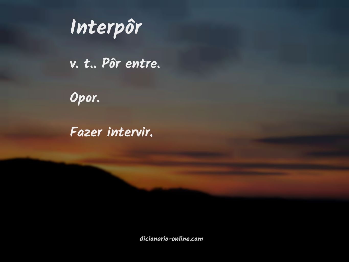 Significado de interpôr