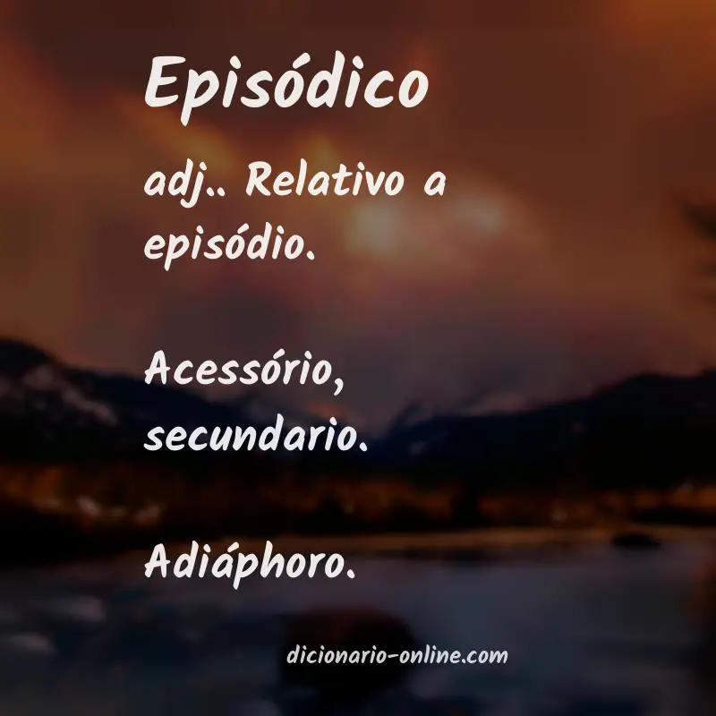 Significado de episódico