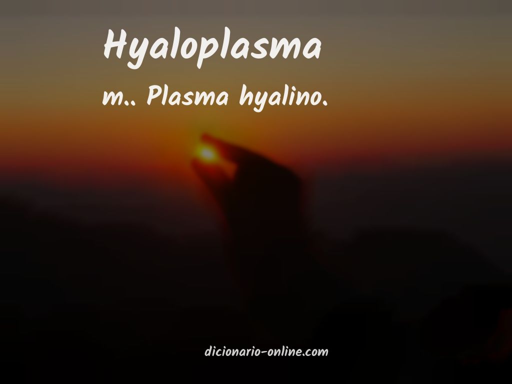 Significado de hyaloplasma