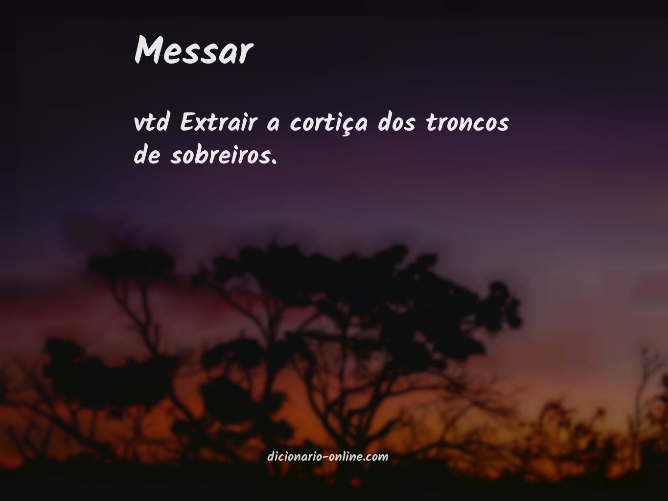 Significado de messar