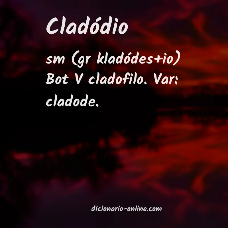 Significado de cladódio