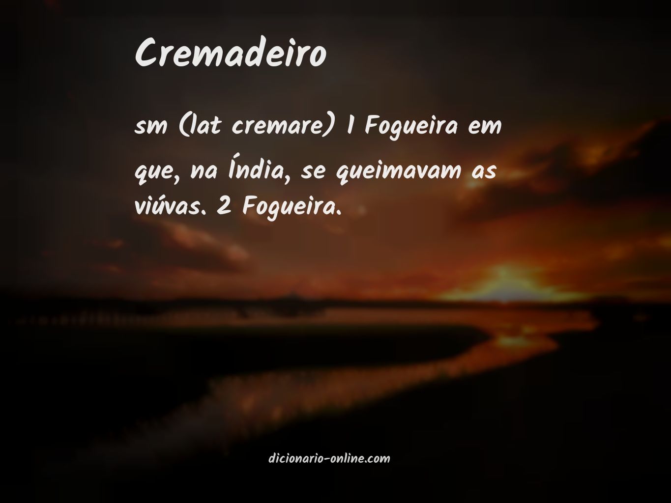 Significado de cremadeiro