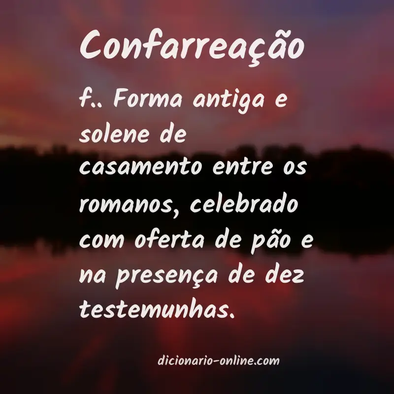 Significado de confarreação