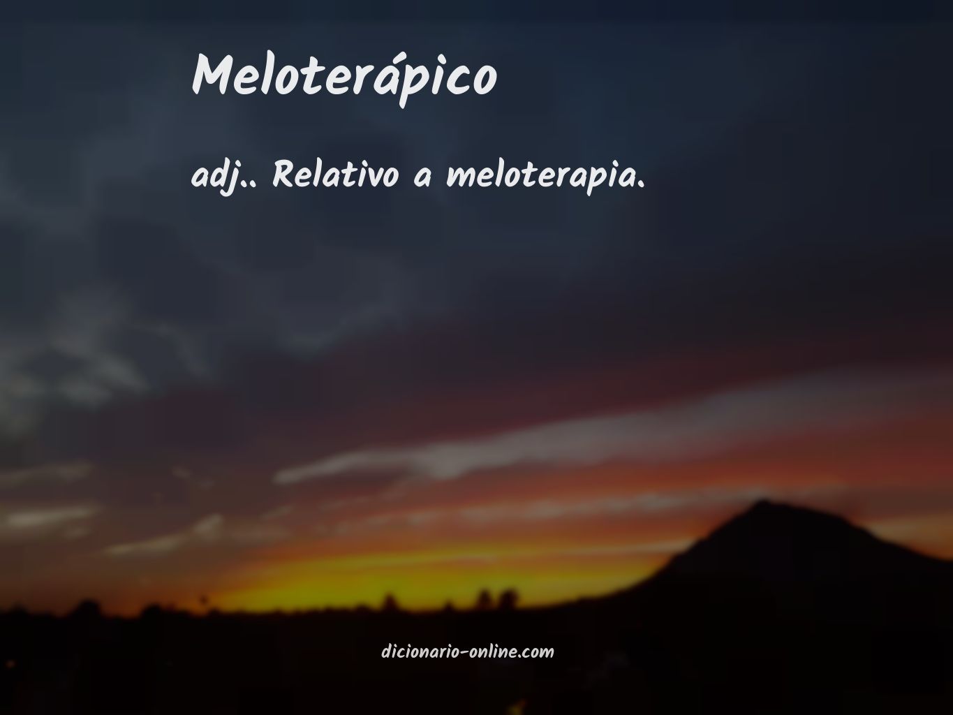 Significado de meloterápico