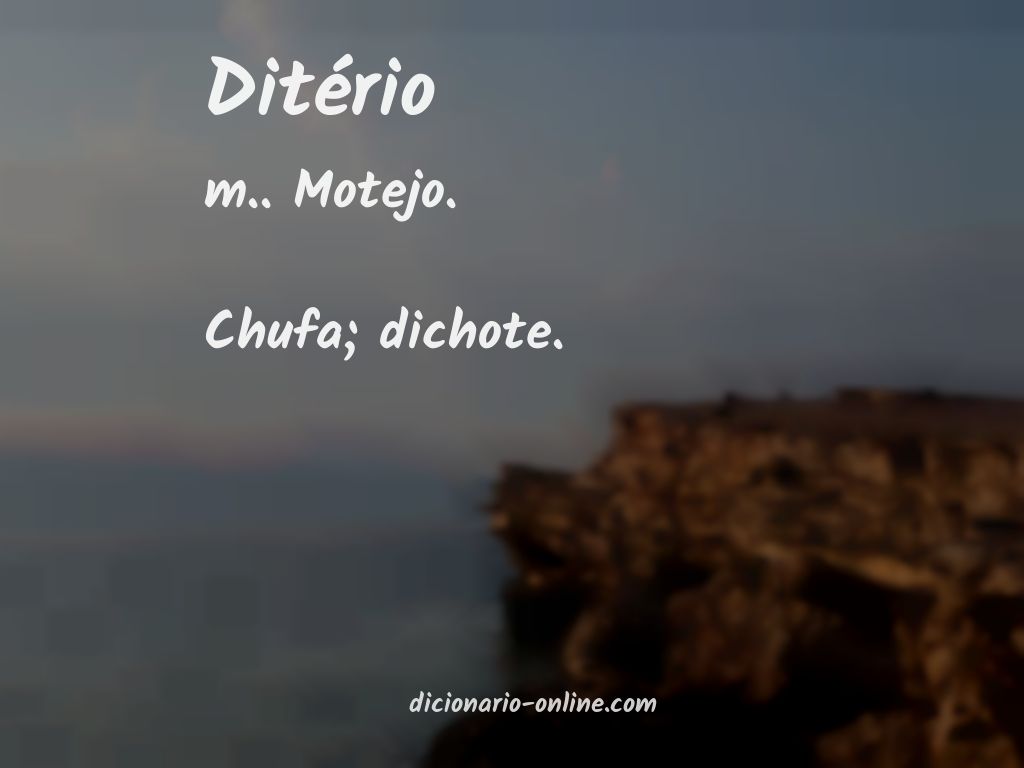 Significado de ditério