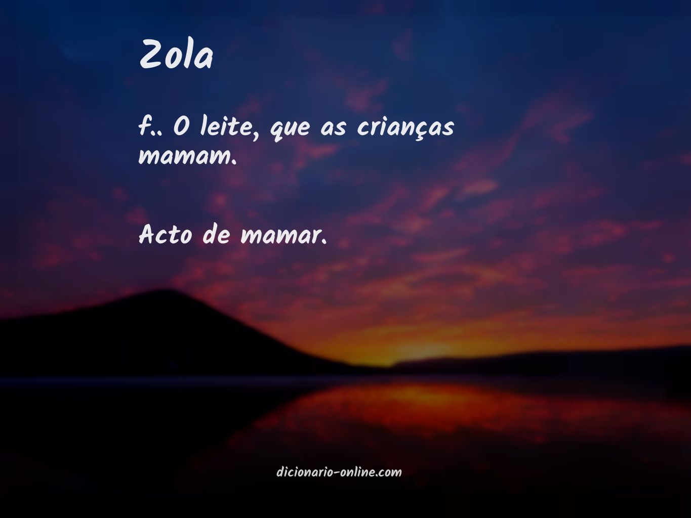 Significado de zola