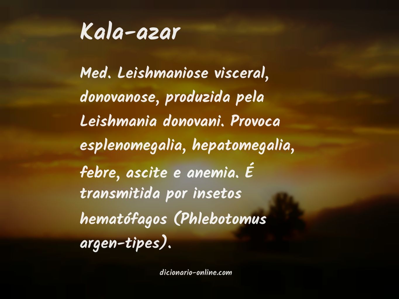 Significado de kala-azar