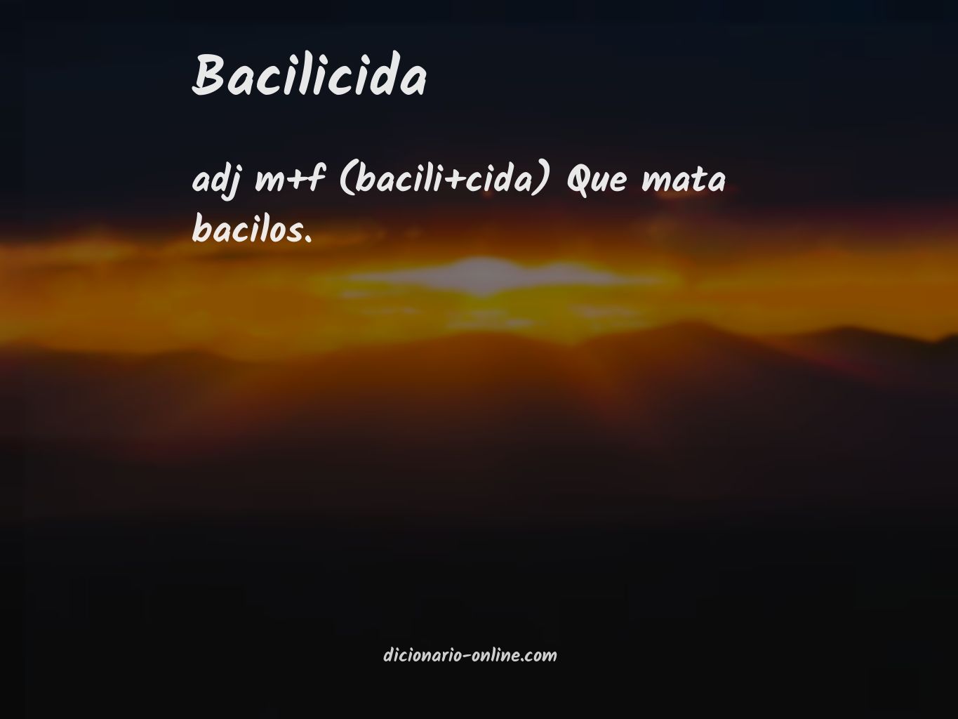 Significado de bacilicida