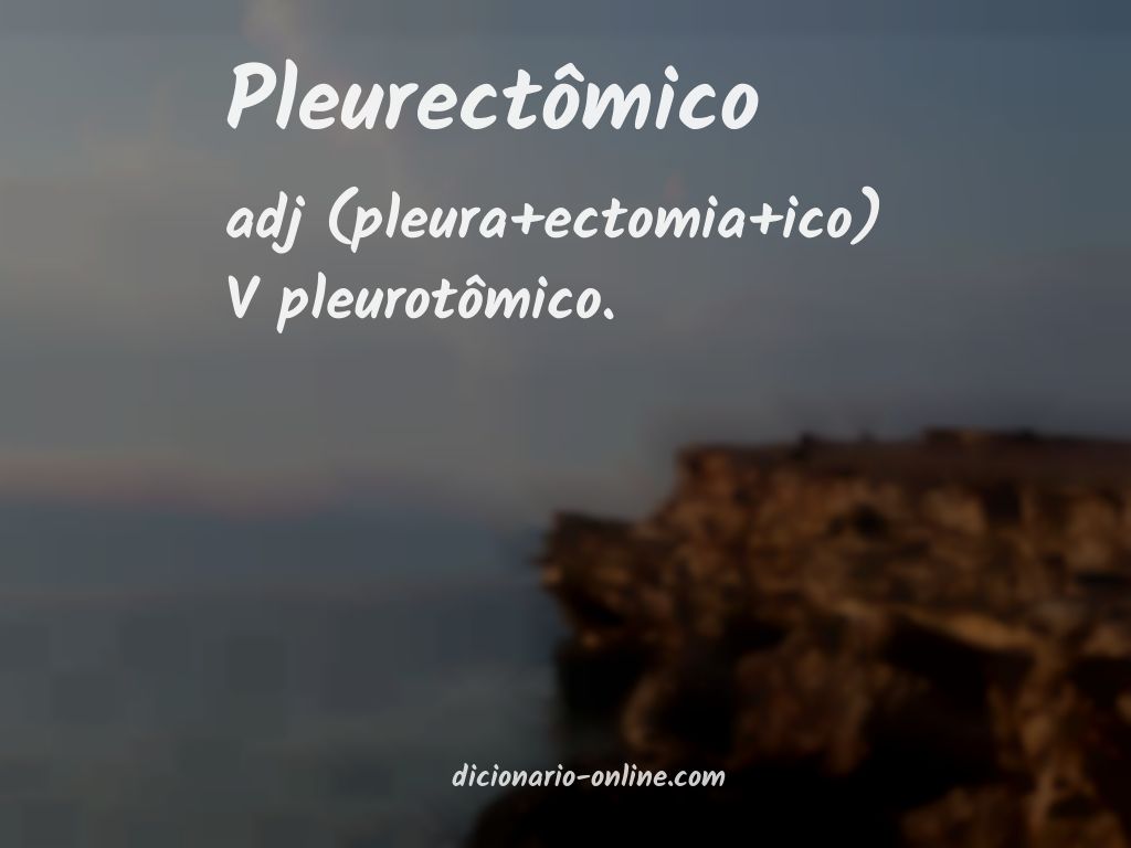 Significado de pleurectômico