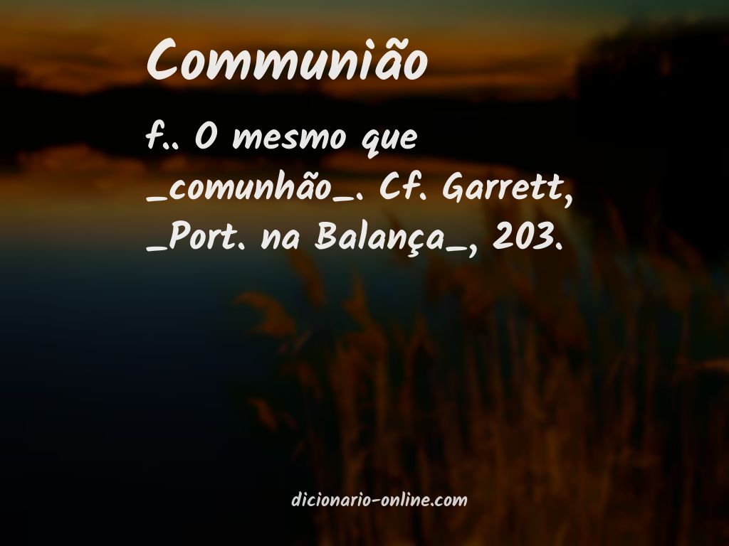 Significado de communião