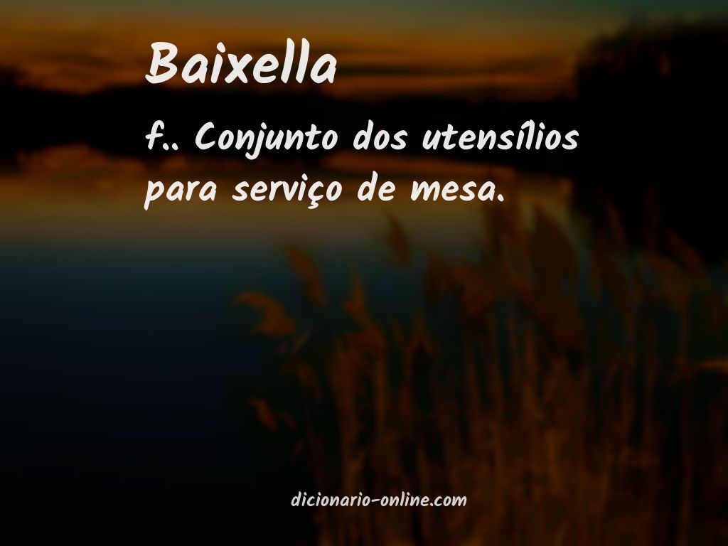 Significado de baixella