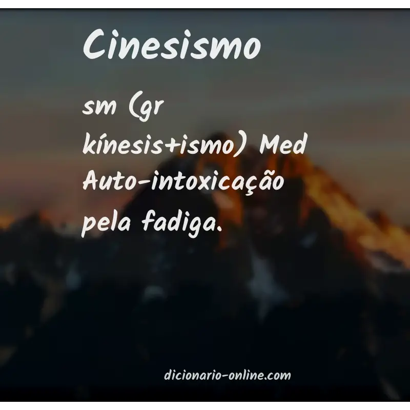 Significado de cinesismo