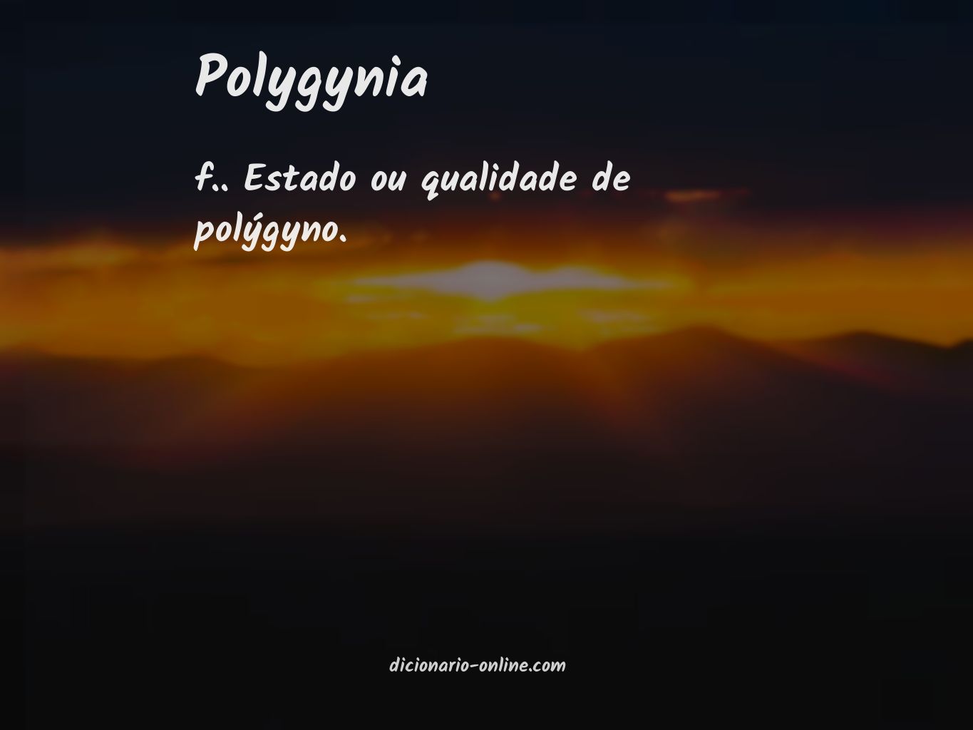 Significado de polygynia