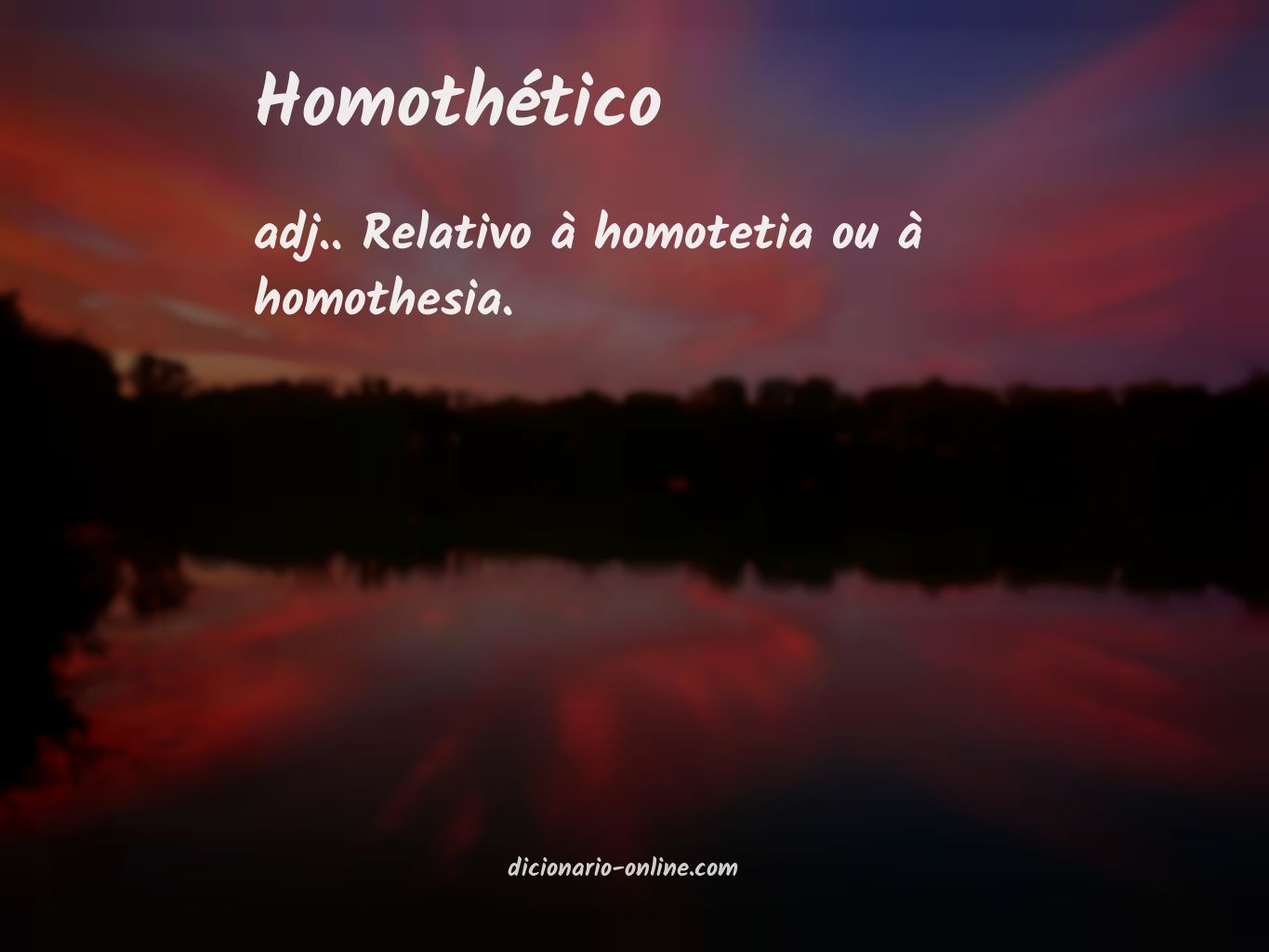 Significado de homothético