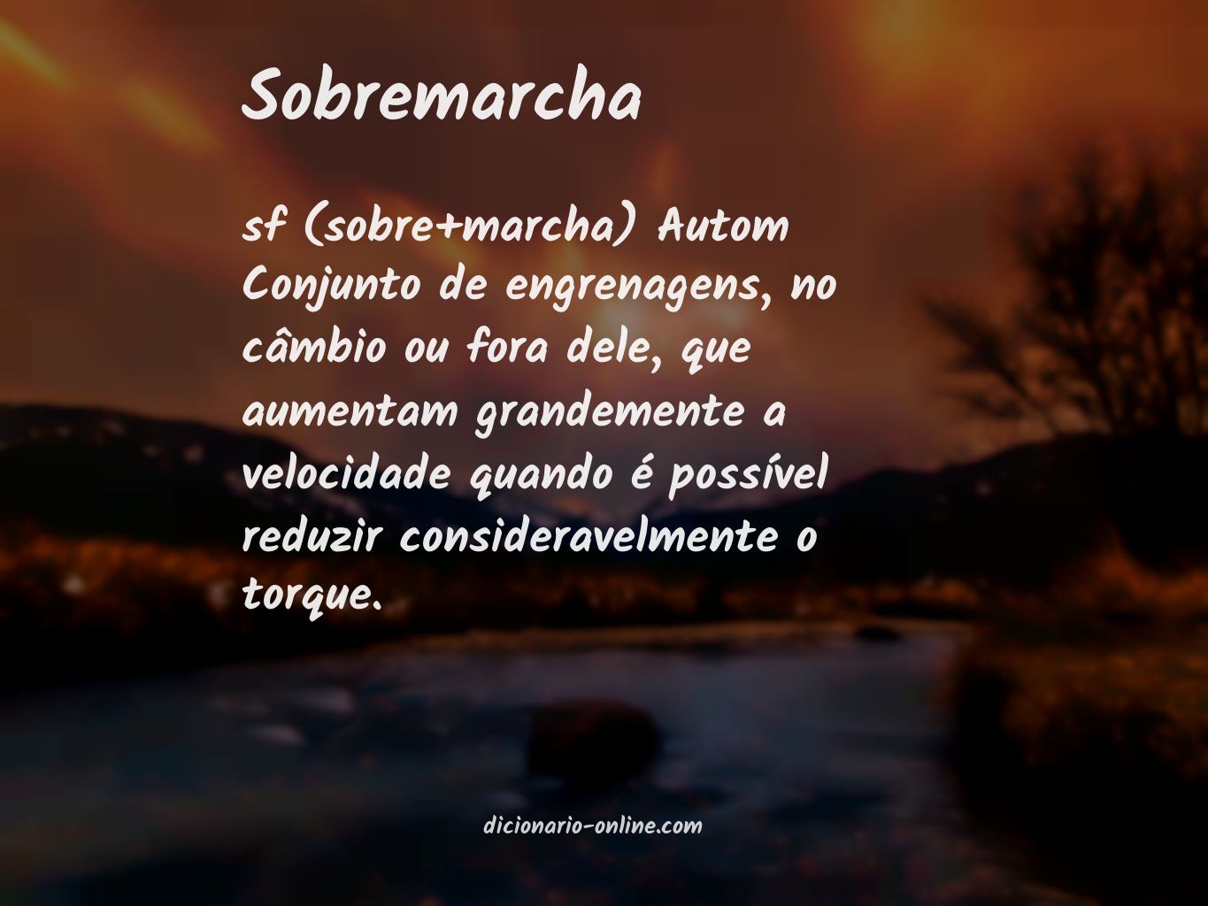 Significado de sobremarcha