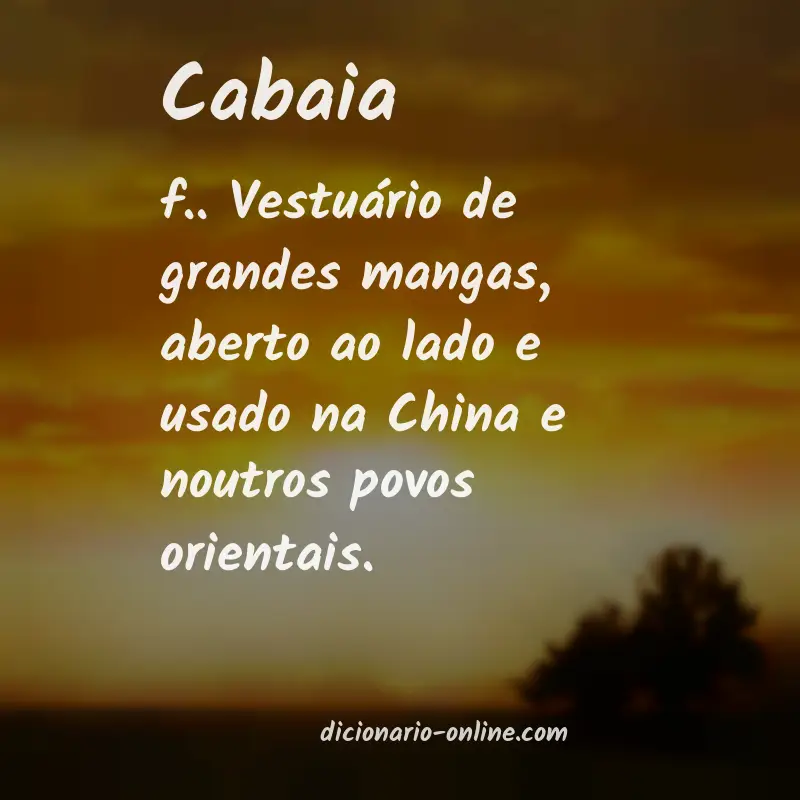 Significado de cabaia