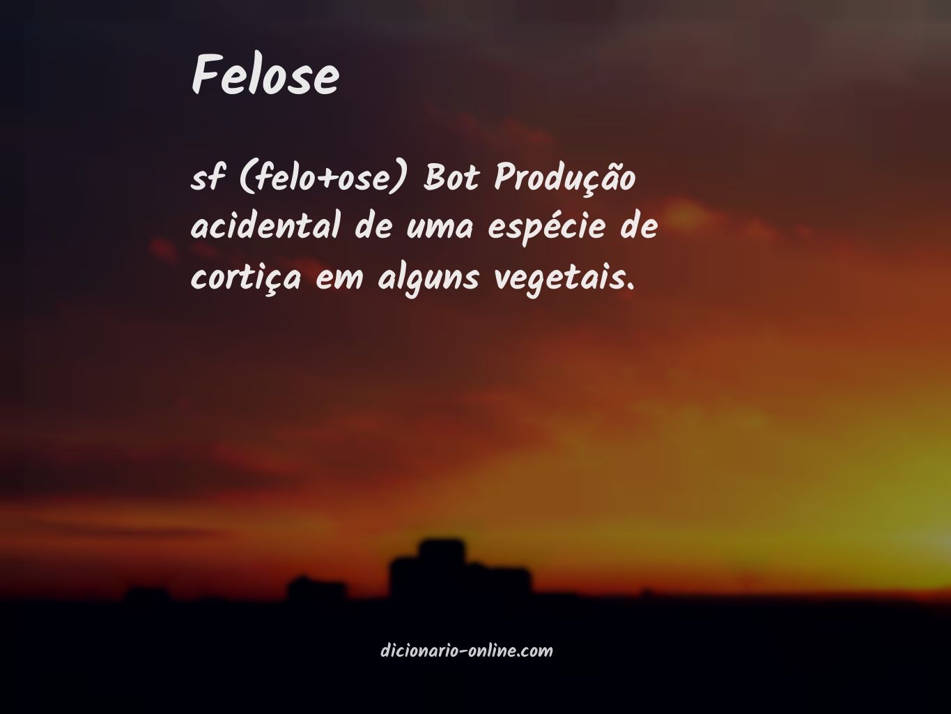 Significado de felose