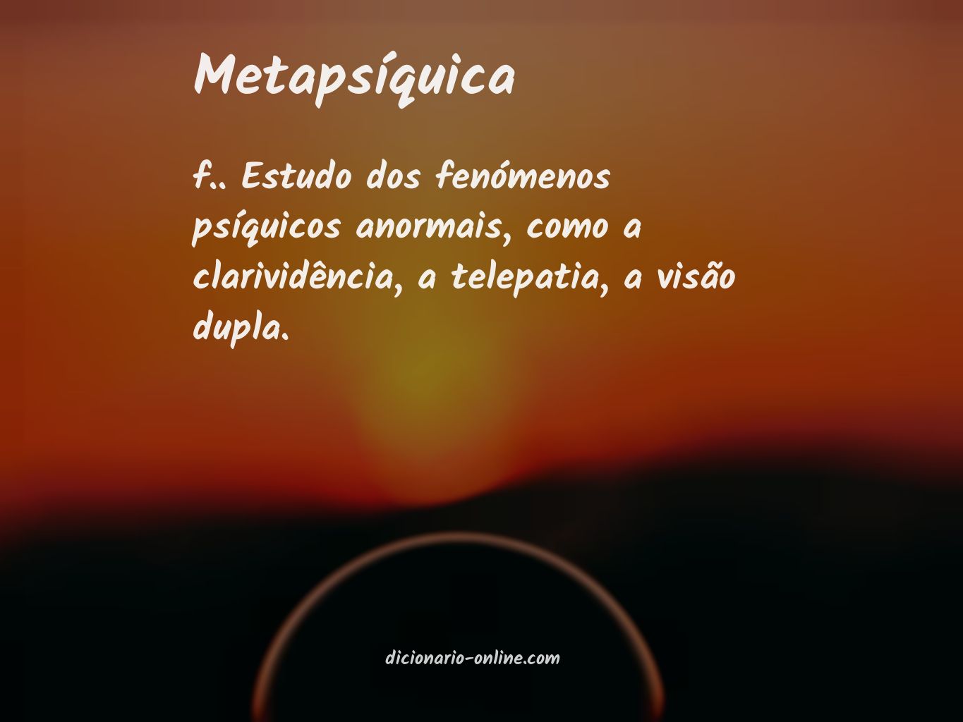 Significado de metapsíquica