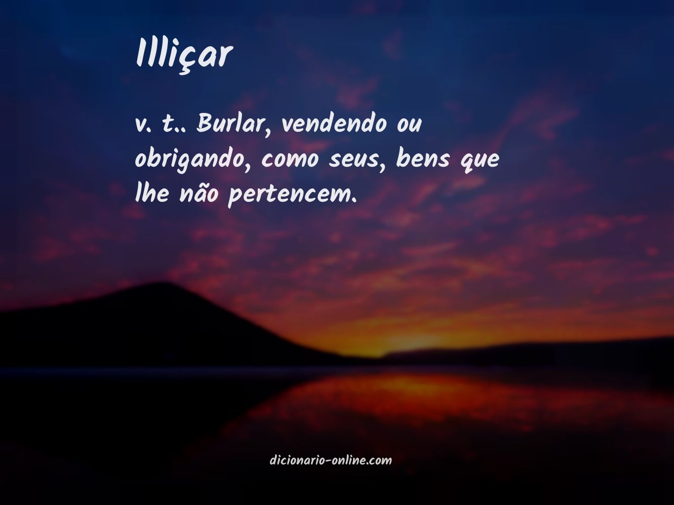 Significado de illiçar