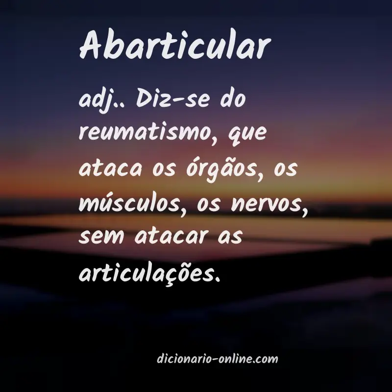 Significado de abarticular