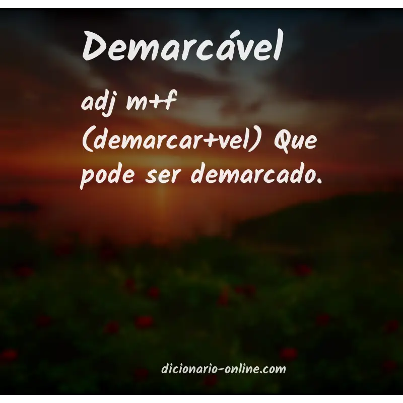 Significado de demarcável