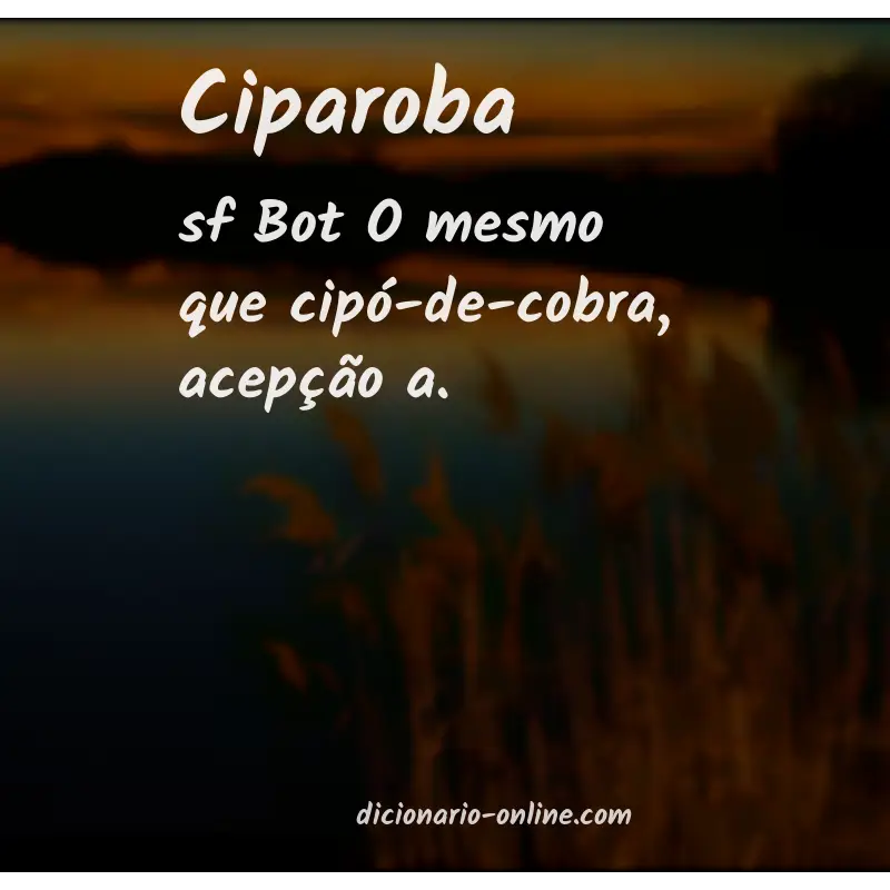 Significado de ciparoba