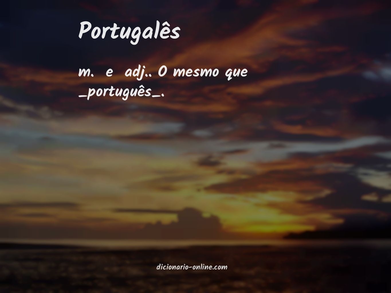Significado de portugalês